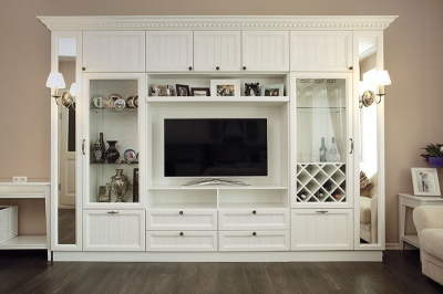 Гостиная белая из массива